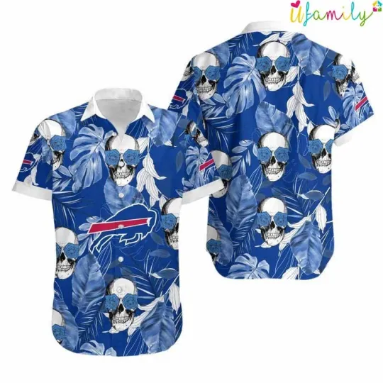 Coconut Skulls Buffalo Bills Hawaiian Shirt