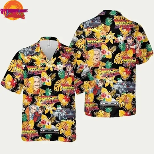 Back To The Future Pattern Hawaiian Shirt