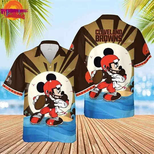 Cleveland Browns Mickey Mouse Hawaiian Shirt