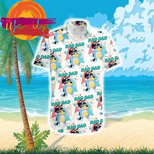 Discover BlueyDad Rad Dad Father Day Mens Hawaiian Shirt