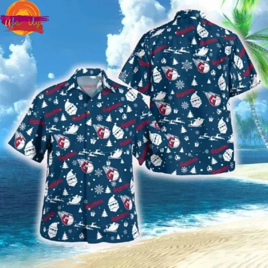 Discover Cleveland Guardians Festive Winter Hawaiian Shirt