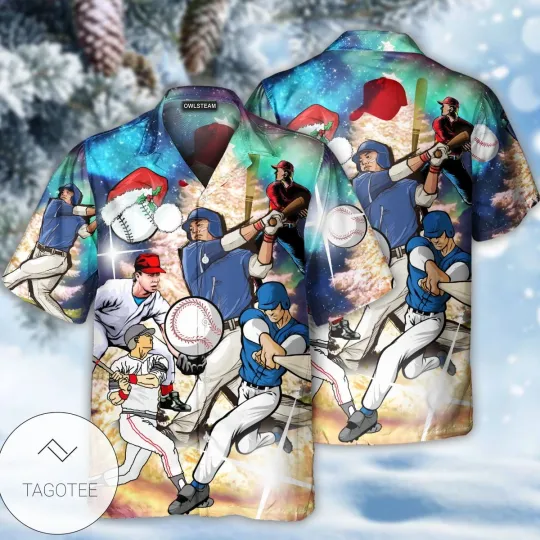 Discover Baseball Merry Christmas Hawaiian Shirt For Men