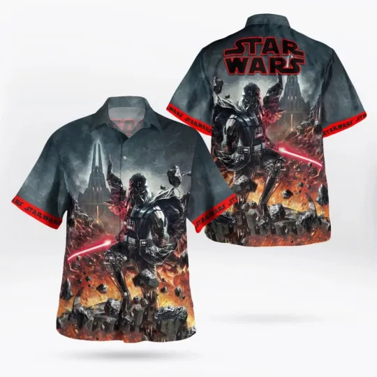 Discover Disney Star Wars Darth Vader 2025 Star Wars Anniversary Hawaiian Shirt