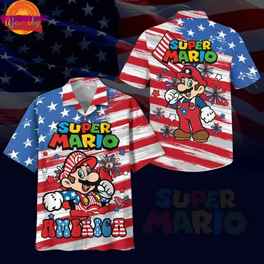 Discover 4th Of July Super Mario Hawaiian Shirt