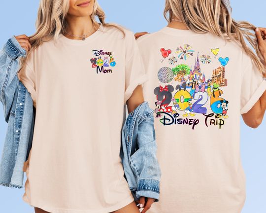 Discover Custom Disney Trip 2026 Shirt, Disney Family Shirts, Disneyworld Vacation 2026 T-shirt, Disneyland T-shirts