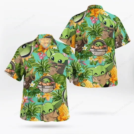 Discover Baby Yoda Tropical Hawaiian Shirt For Men