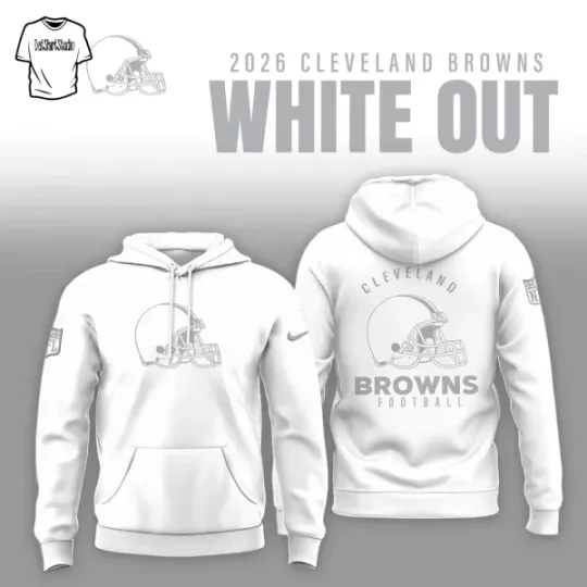 Discover Browns 2026 White Out Special Edition Hoodie