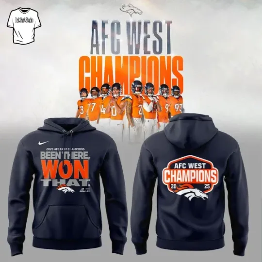 Discover Broncos A.F.C West Champions New Hoodie