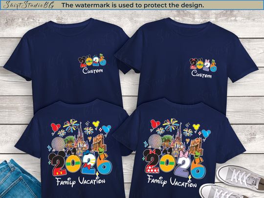 Discover Custom Disney Vacation 2026 Shirt, Disney Family Shirts, Disney Trip 2026 Shirt, Disneyland Shirts, Disney Couple Shirts, Disneyworld Shirt