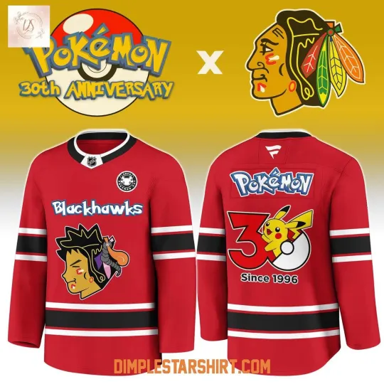 Discover Chicago Blackhawks x PKM 30th Anniversary Hockey Shirt Men's