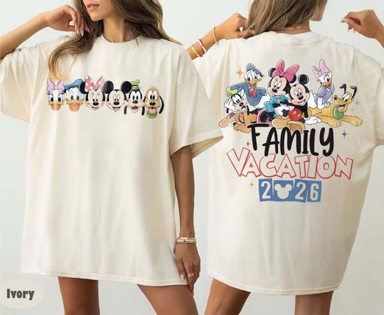 Discover Disney 2026 Family Vacation Shirt, Disneyworld Mickey And Friends, Disney Matching Tee, Disney Family 2026 Shirt, Retro Disneyworld Trip Tee