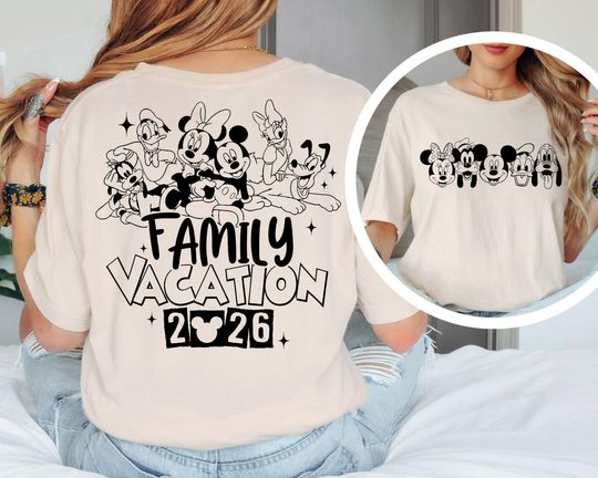 Discover Disney 2026 Family Vacation Shirt, Disneyworld Mickey and Friends, Disney Matching Tee, Disney Family 2026 Shirts, Retro Disneyworld Trip