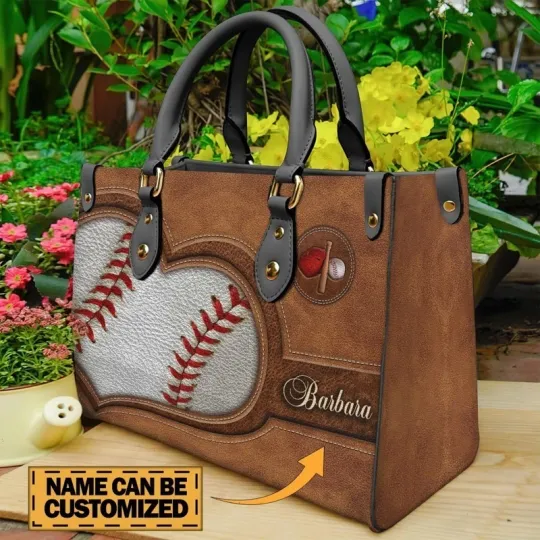 Discover Personalized Baseball Team Player Leather Handbag Gift For Baseball Lovers