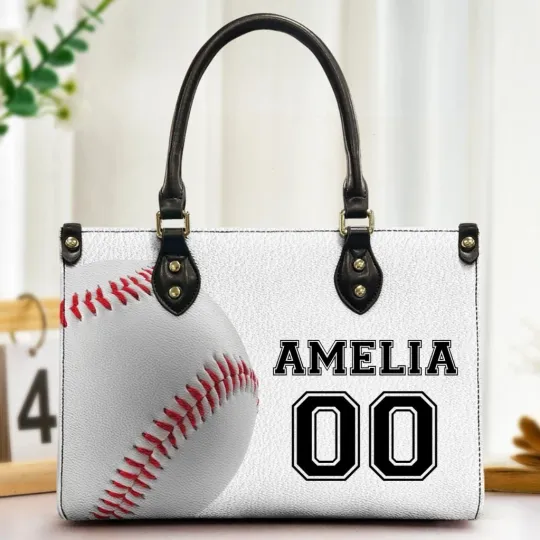Discover Personalized Baseball Team Player Leather Handbag Gift For Baseball Lovers
