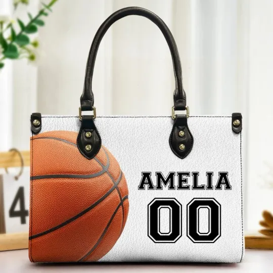 Discover Personalized Basketball Team Player Leather Handbag Gift For Basketball Lovers