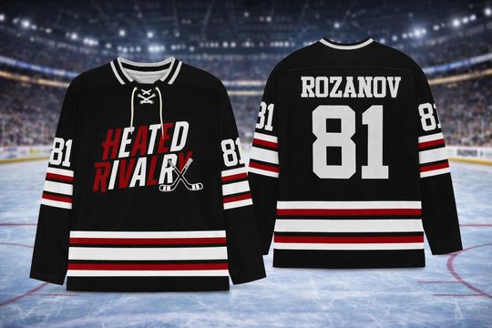 Discover Fan Inspired Hockey Jersey  Black Ice Hockey Shirt with Custom Name Number  Hockey Fan Gift.