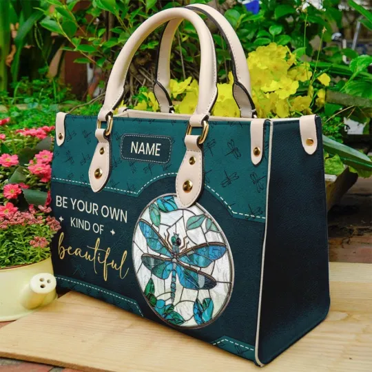 Discover Personalized Dragonfly Leather Handbag Be Your Own Kind Of Beautiful Gift Bag