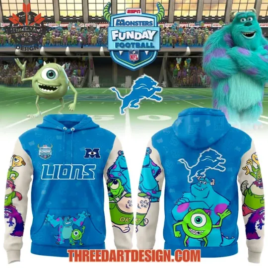 Discover Detroit x Monsters Funday Football 3D Hoodie Fan Gear