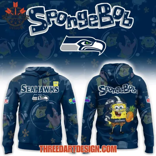 Seattle x SpongeBob 3D Hoodie All Over Print Fan Gear