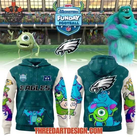 Discover Eagles x Monsters Funday Football 3D Hoodie Fan Gear