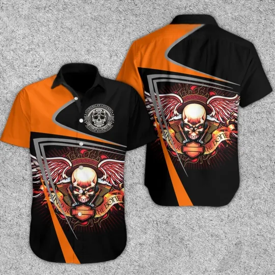 Discover Biker To The Bone Hawaiian Shirt For Men Summer Button Up