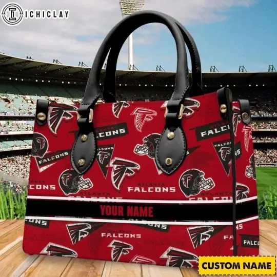 Discover Personalized Atlanta Football Team Falconss Leather Handbag Gift
