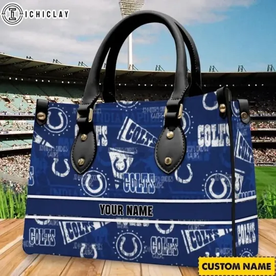 Discover Personalized Indianapolis Football Team Coltss Leather Handbag Gift