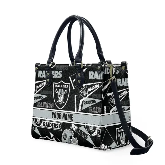 Discover Personalized Las Vegas Football Team Raiderss Leather Handbag Gift