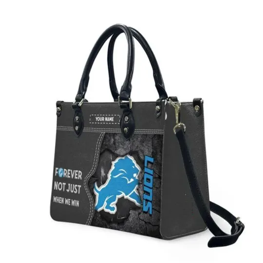 Discover Personalized Detroit Football Team Lionss Leather Handbag Gift