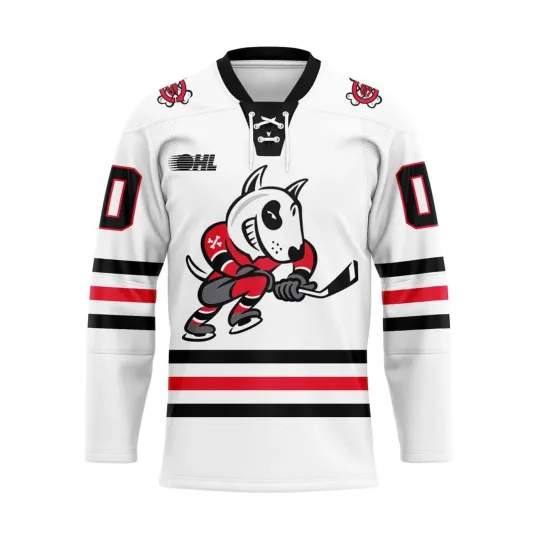 Discover Niagara IceDogs Personalized White Lace Hockey Shirt