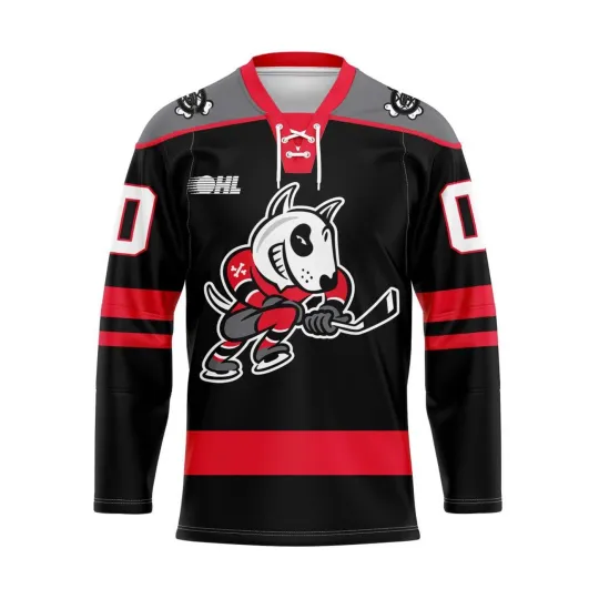 Discover Niagara IceDogs Personalized Black Lace Hockey Shirt