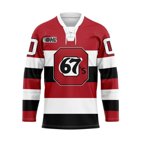 Discover Ottawa 67’s Personalized Home Lace Hockey Shirt