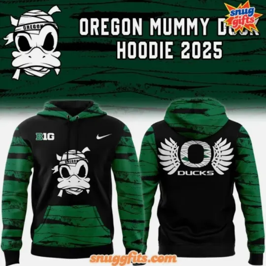 Discover Oregon Football Mummy Duck Special 3D Hoodie 2025