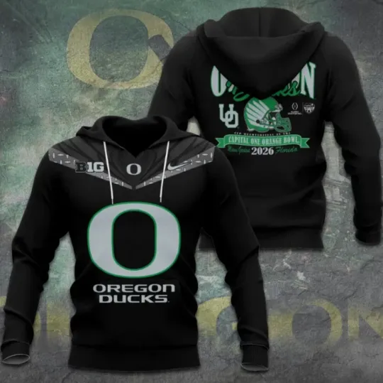 Discover Oregon Football Capital One Orange Bowl 2026 3D Hoodie