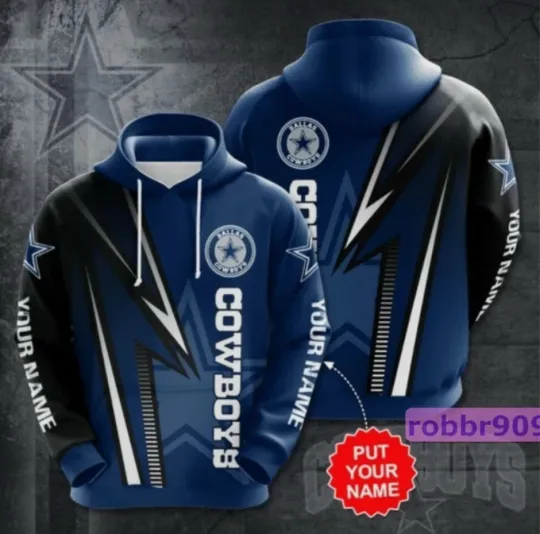 Discover Personalized Cowboys 3D Hoodie, Cowboys Custom Name Hoodie S-5XL