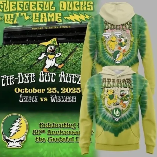 Discover Oregon Grateful Tye Dye Celebrating 60th Anniversary 2025 Hoodie 3D