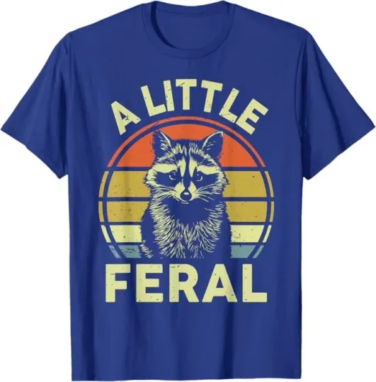 Discover Kids A Little Feral Raccoon Mom Dad Toddler Funny Vintage T-Shirt