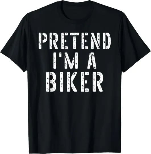 Discover Pretend I'm A Biker Costume Funny Easy Halloween Novelty T-Shirt