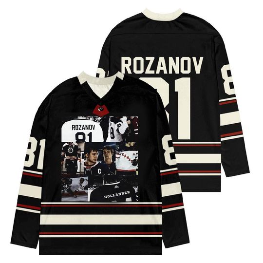 Discover Heated Rivalry Hockey Jersey, ROZANOV & HOLLANDER Hockey Jersey, Connor Storrie Shirt, Movie Inspired Shirt, Ilya Rozanov Shane Hollander