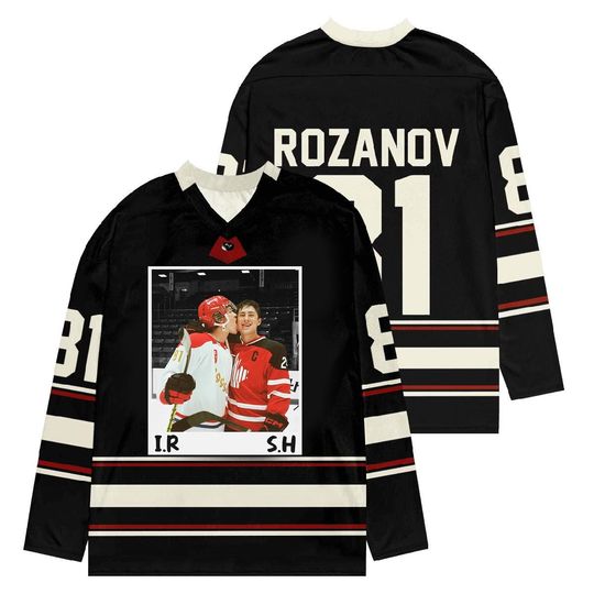 Discover Heated Rivalry Hockey Jersey, ROZANOV & HOLLANDER Hockey Jersey, Connor Storrie Shirt, Movie Inspired Shirt, Ilya Rozanov Shane Hollander
