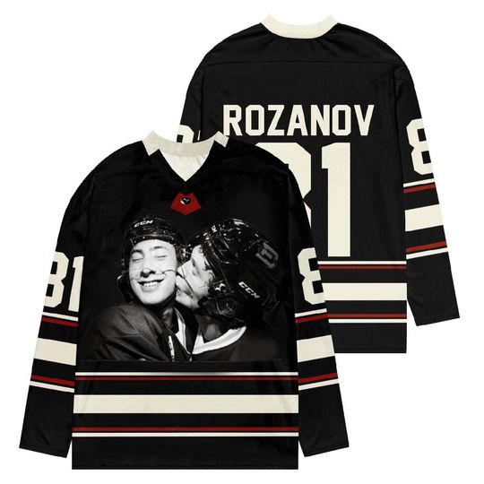 Discover Heated Rivalry Hockey Jersey, ROZANOV & HOLLANDER Hockey Jersey, Connor Storrie Shirt, Movie Inspired Shirt, Ilya Rozanov Shane Hollander