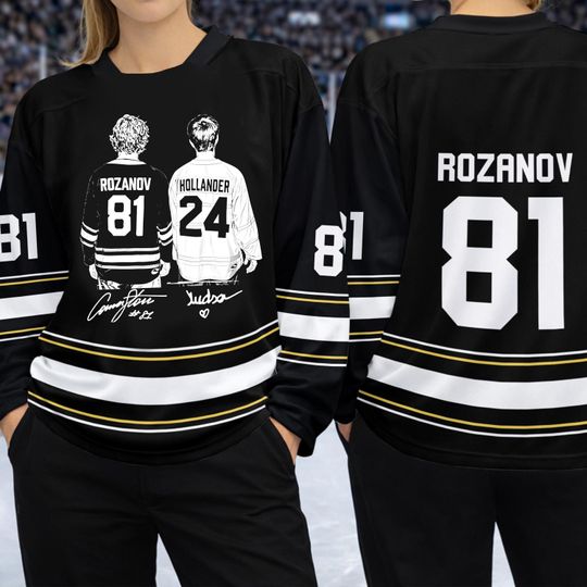 Discover Heated Rivalry Hockey Jersey, ROZANOV & HOLLANDER Hockey Jersey, Connor Storrie Shirt, Movie Inspired Shirt, Ilya Rozanov Shane Hollander