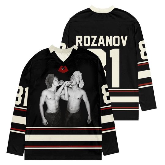 Discover Heated Rivalry Hockey Jersey, ROZANOV & HOLLANDER Hockey Jersey, Connor Storrie Shirt, Movie Inspired Shirt, Ilya Rozanov Shane Hollander