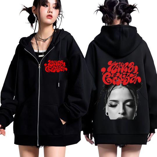 Discover Nina Chuba Album Tour 2025 Print Zipper Hoodies Men Women Fashion Aesthetic Jacket Winter Oversized Casual Zipper Sweatshirts