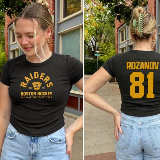 Discover Ilya Rozanov Boston Raiders Tee,Hudson Williams Connor Storrie Shirt, Heated Rivalry Inspired, Ilya Rozanov Shane Hollander Women's Baby Tee