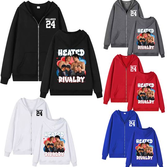 Discover Heated Rivalry Shane Hollander Ilya Rozanov Zipper Hoodies Men Women Aesthetic Jacket Sweatshirt Coats Cozy Fleece Zip Up Hoodie
