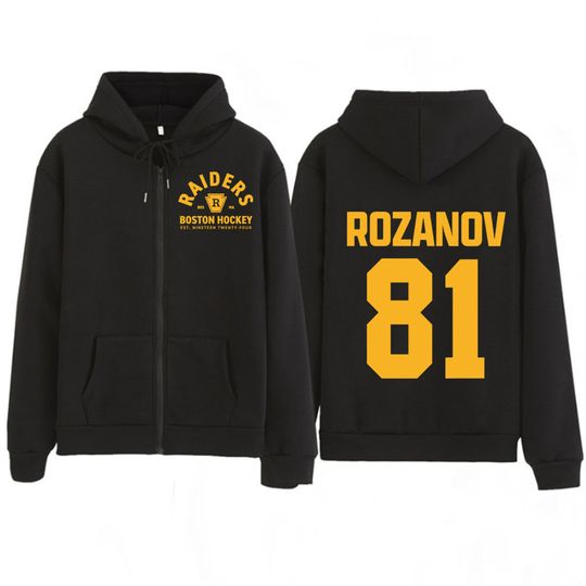 Discover 2025 Fashion Fleece Tops Heated Rivalry LIya Rozanov 81 Boston Raiders Zipper Hoodies Men Women Oversized Streetwear Male Wears