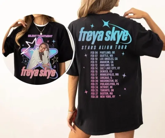 Discover New Retro Freya Skye Silent Treatment Stars Align Tour 2026-2 Sides Shirt