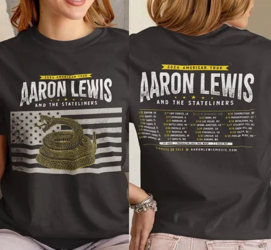 Discover New Aaron Lewis 2026 Tour-2 Sides Shirt