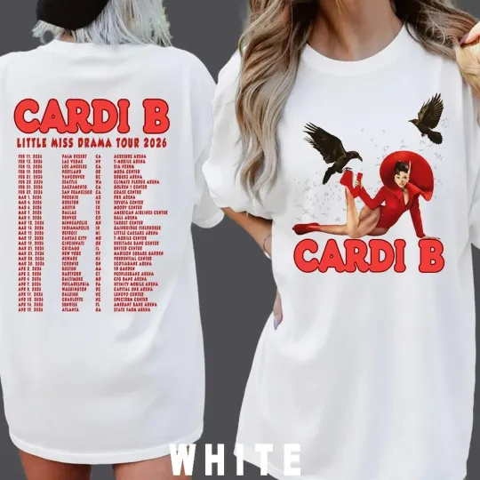 Discover Cardi B HOT Tour Little Miss Drama Tour 2026 T-shirt